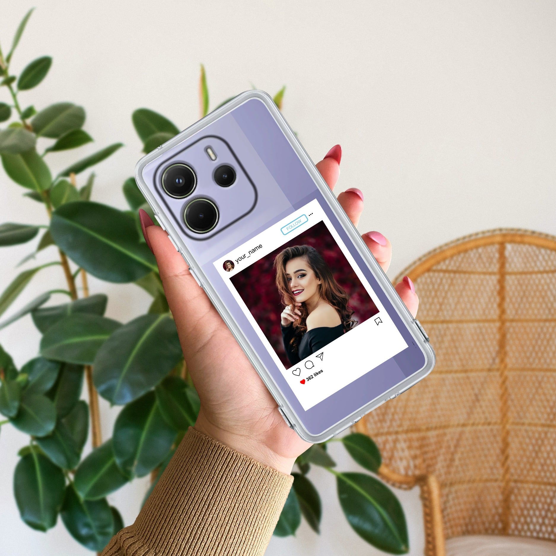 Customize Photo With Name Transparent Silicon Case For Redmi/Xiaomi