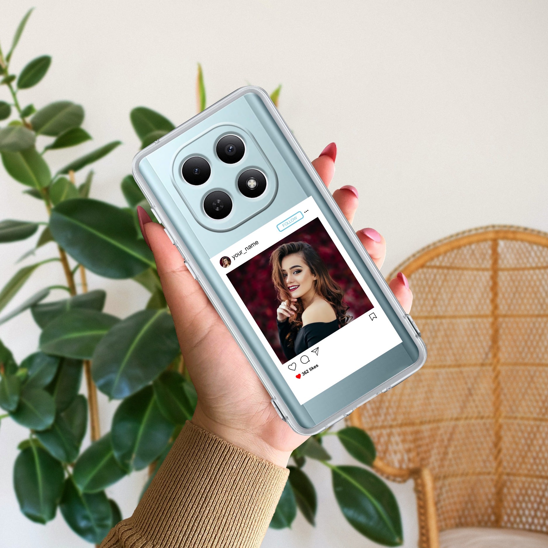 Customize Photo With Name Transparent Silicon Case For Redmi/Xiaomi