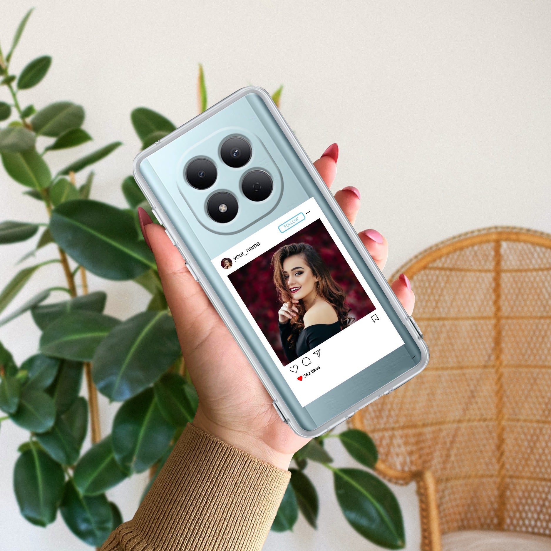 Customize Photo With Name Transparent Silicon Case For Redmi/Xiaomi