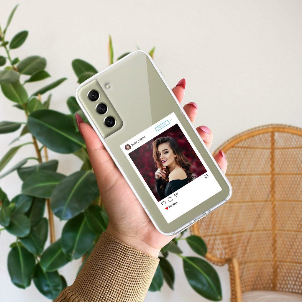 Customize Photo With Name Anti Yellow Case For Samsung Galaxy S21