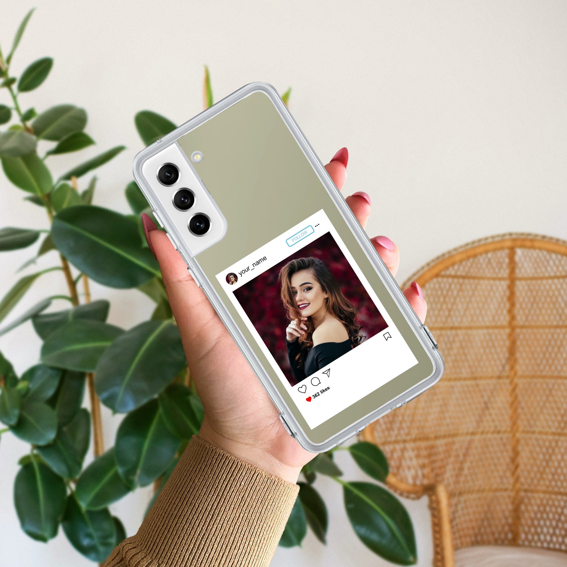 Customize Photo With Name Anti Yellow Case For Samsung Galaxy S22 5G