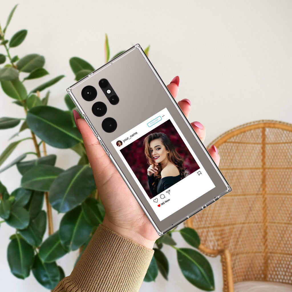 Customize Photo With Name Anti Yellow Case For Samsung Galaxy S23 Ultra 5G