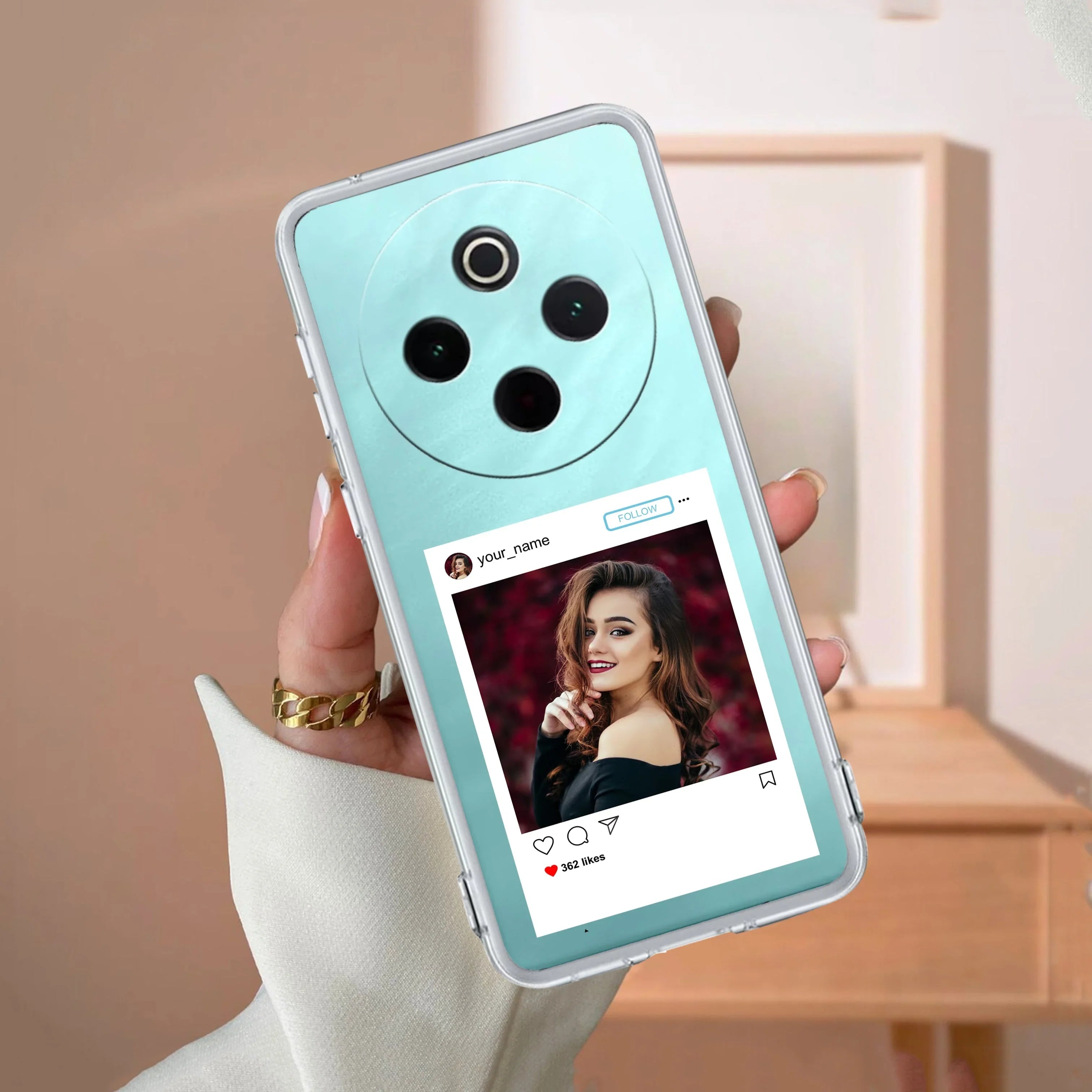 Customize Photo With Name Transparent Silicon Case For Vivo - ShopOnCliQ