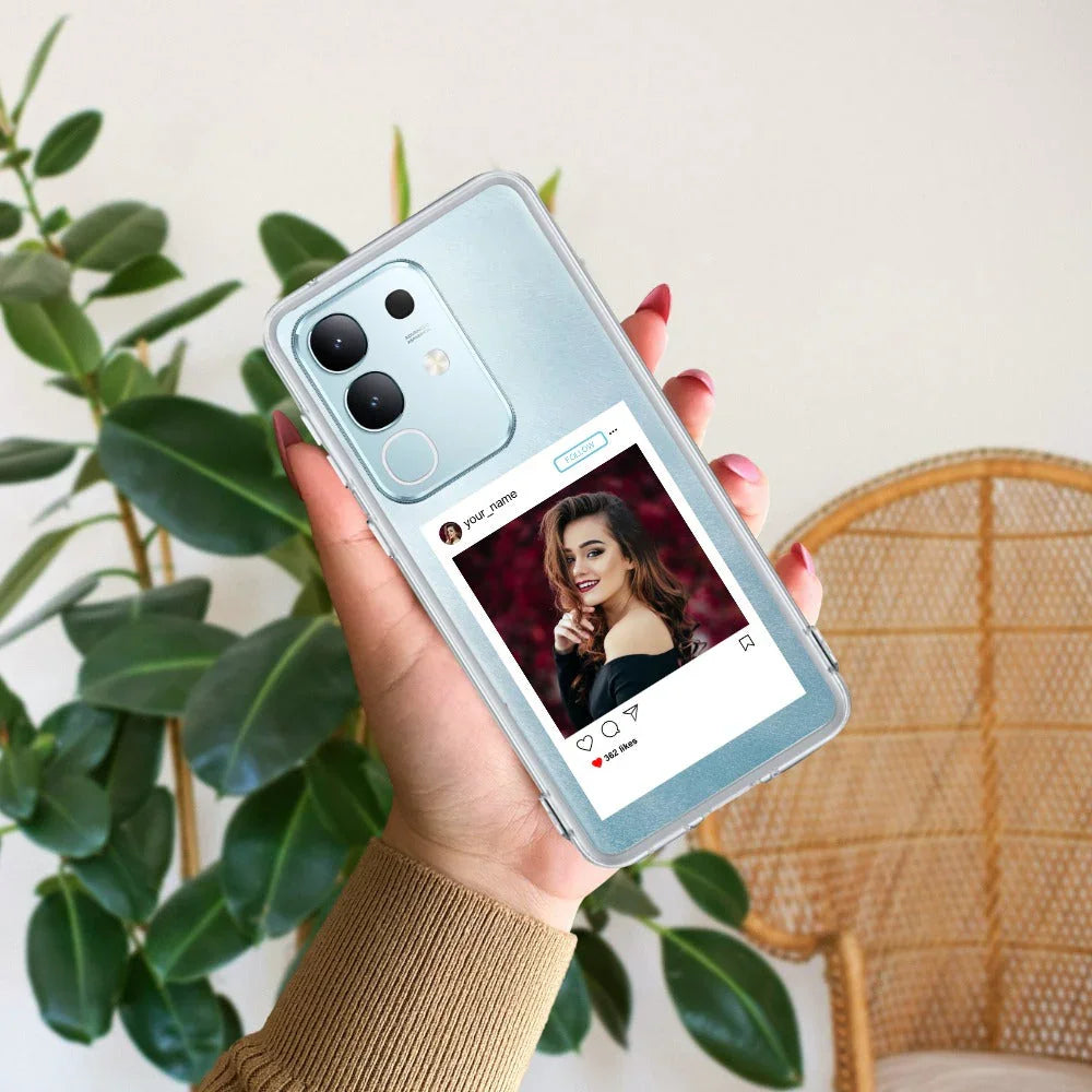 Customize Photo With Name Transparent Silicon Case For Vivo - ShopOnCliQ