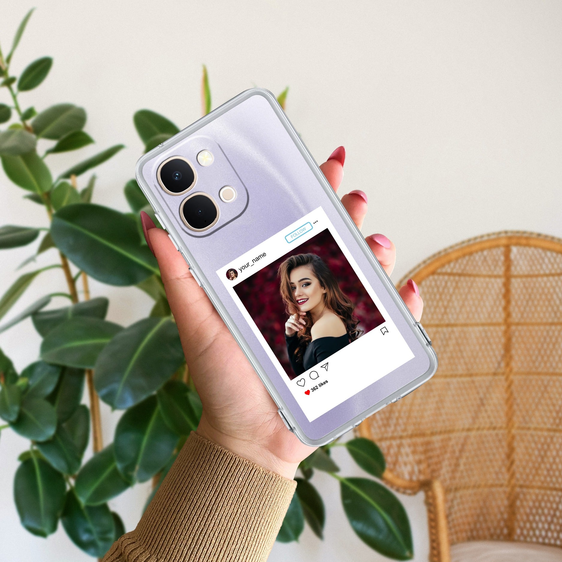 Customize Photo With Name  Transparent Silicon Case For Vivo T5X 5G