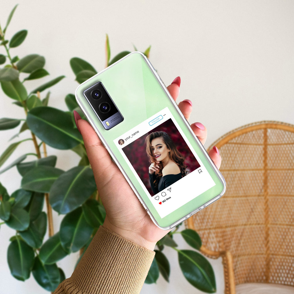 Customize Photo With Name  Anti Yellow Case For Vivo V21e 5G