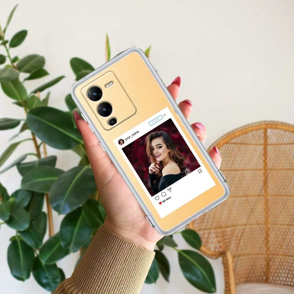 Customize Photo With Name  Transparent Silicon Case For Vivo V25 Pro 5G