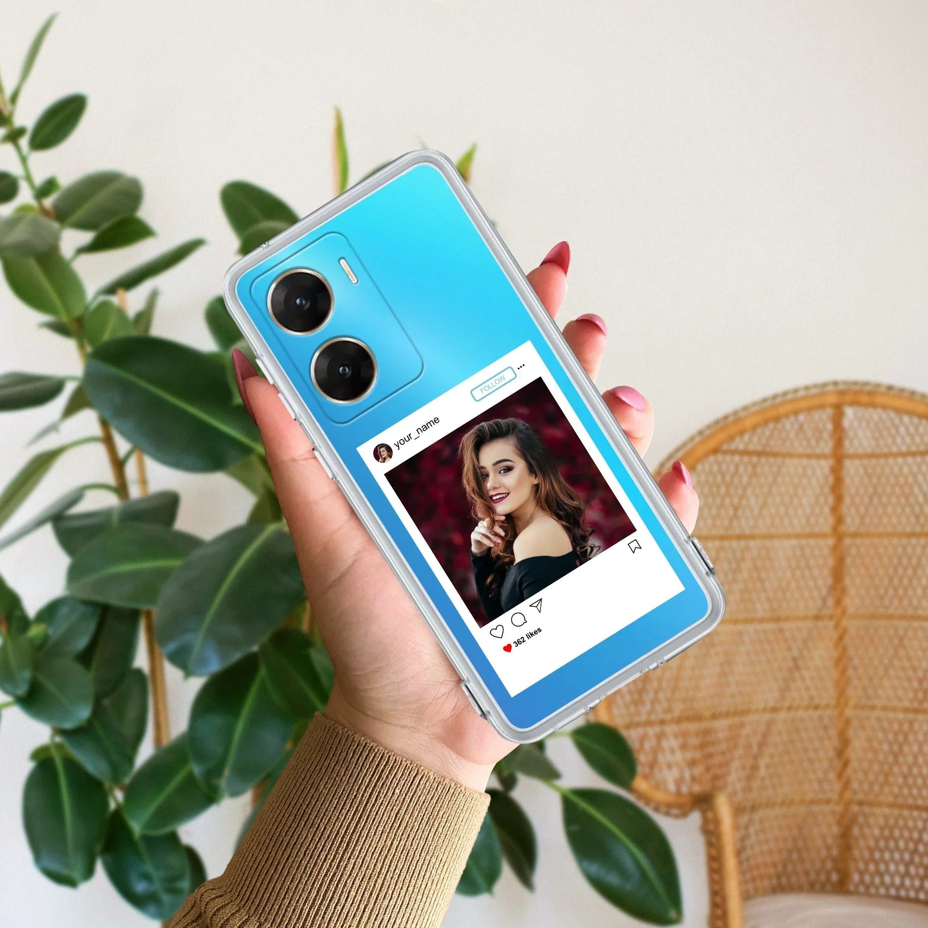 Customize Photo With Name Transparent Silicon Case For Vivo - ShopOnCliQ