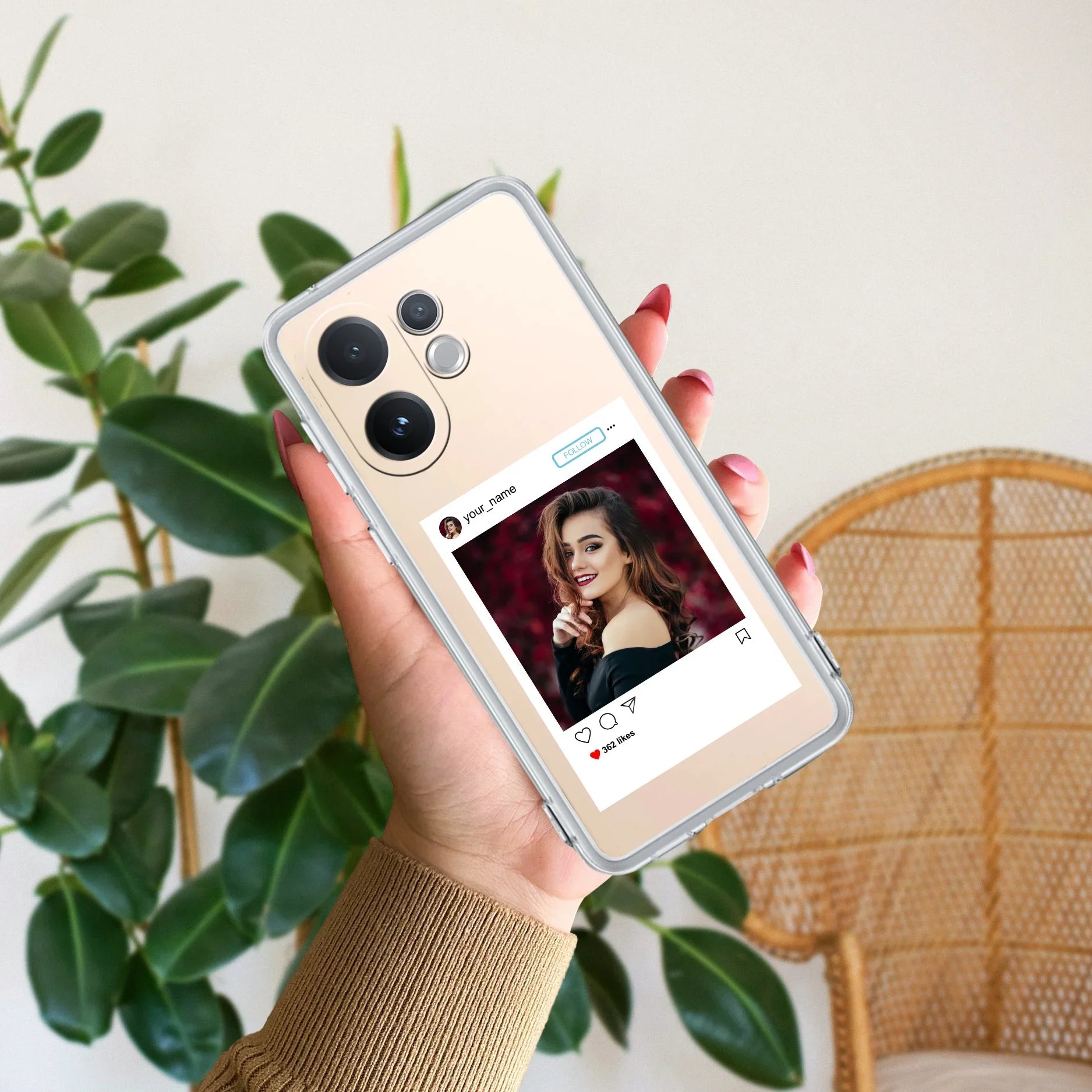 Customize Photo With Name Transparent Silicon Case For Vivo - ShopOnCliQ