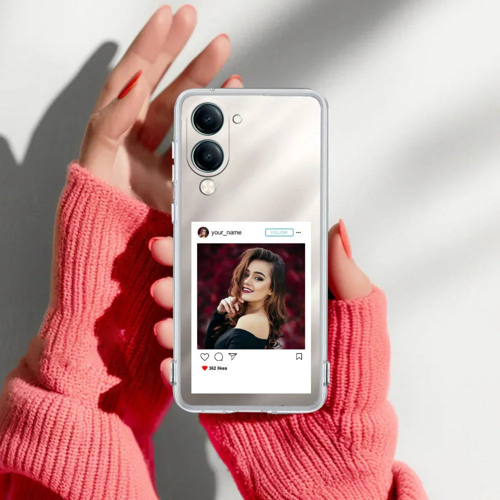 Customize Photo With Name Transparent Silicon Case For Vivo - ShopOnCliQ