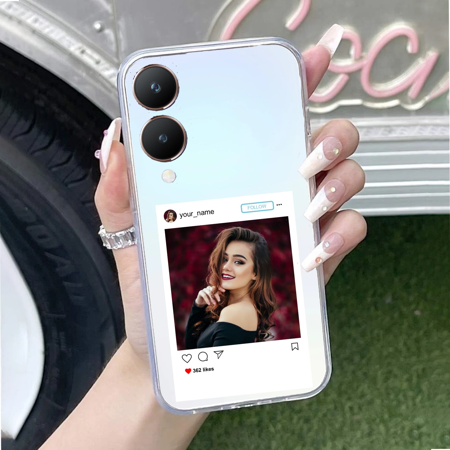 Customize Photo With Name  Anti Yellow Case For Vivo Y28 5G