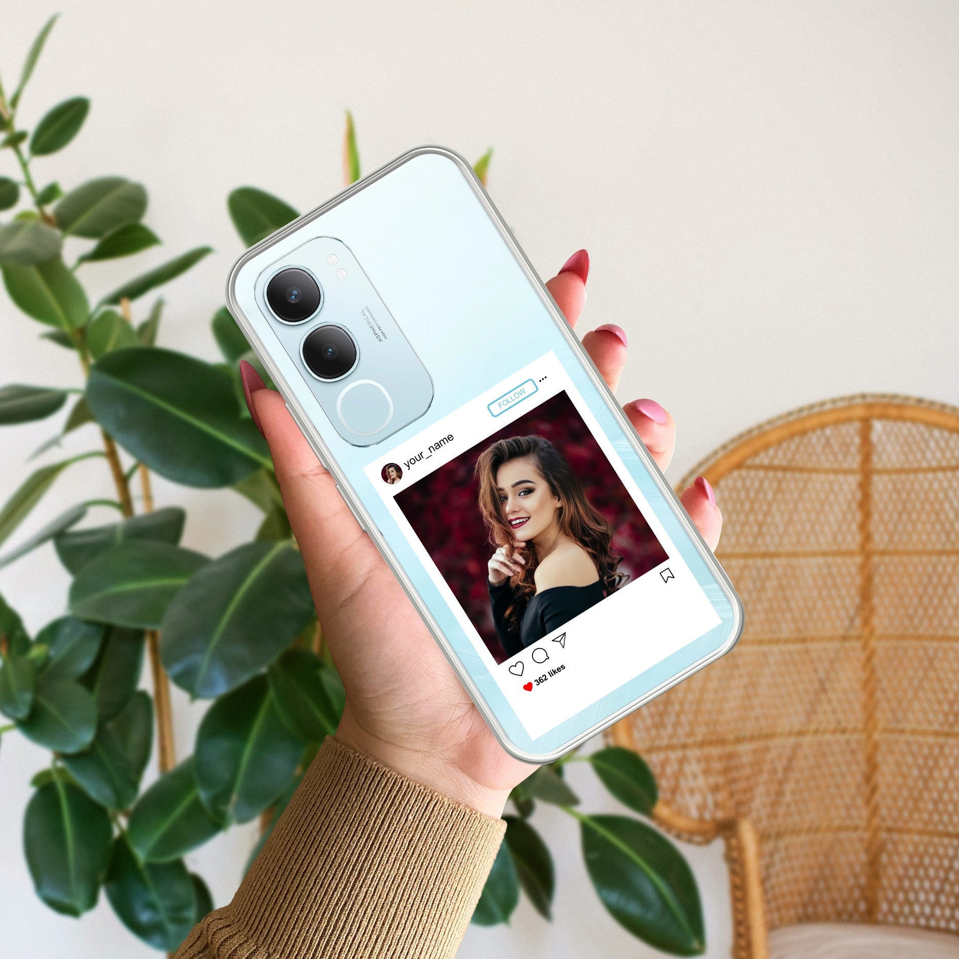 Customize Photo With Name  Transparent Silicon Case For Vivo Y29 5G