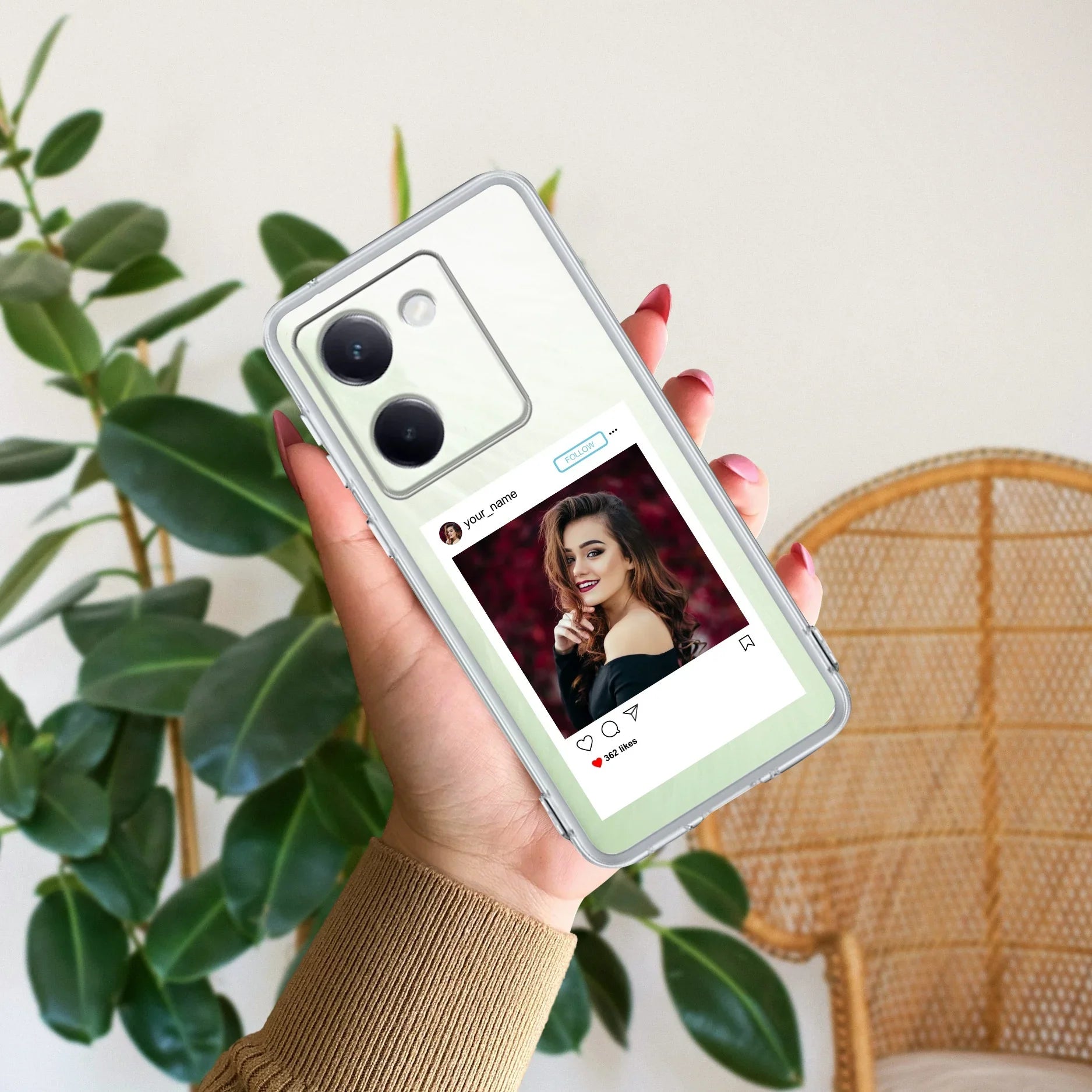 Customize Photo With Name Transparent Silicon Case For Vivo - ShopOnCliQ