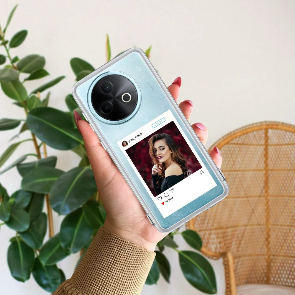 Customize Photo With Name Transparent Silicon Case For Vivo - ShopOnCliQ