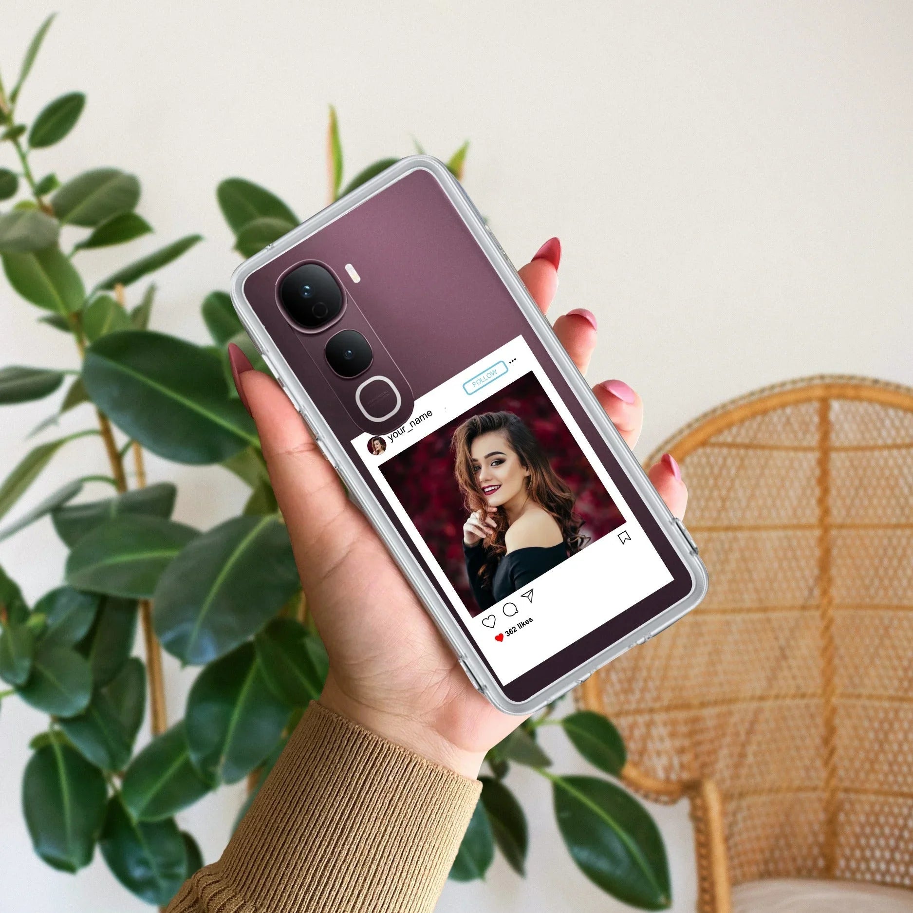 Customize Photo With Name Transparent Silicon Case For Vivo - ShopOnCliQ