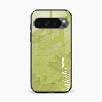 Customized luxury Mint Green leaves Glass Case Cover For Google Pixel 10 Pro