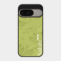 Customized luxury Mint Green leaves Glass Case Cover For Google Pixel 9 5G