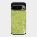Customized luxury Mint Green leaves Glass Case Cover For Google Pixel 9 Pro 5G