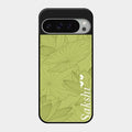 Customized luxury Mint Green leaves Glass Case Cover For Google Pixel 9 Pro Xl