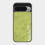 Customized luxury Mint Green leaves Glass Case Cover For Google Pixel 9 Pro Xl