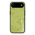 Customized luxury Mint Green leaves Glass Case Cover For iPhone Air