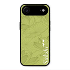 Customized luxury Mint Green leaves Glass Case Cover For iPhone Air