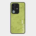 Customized luxury Mint Green leaves Glass Case Cover For iQOO Z10x 5G