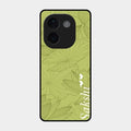 Customized luxury Mint Green leaves Glass Case Cover For Iqoo Z9S Pro 5G