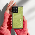 Customized luxury Mint Green leaves Glass Case Cover For Motorola - ShopOnCliQ