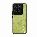 Customized luxury Mint Green leaves Glass Case Cover For Motorola Edge 60 Pro 5G