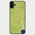 Customized luxury Mint Green leaves Glass Case Cover For Nothing Cmf Phone 1