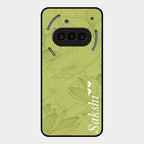 Customized luxury Mint Green leaves Glass Case Cover For Nothing Phone 3A 5G