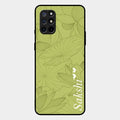 Customized luxury Mint Green leaves Glass Case Cover For Oneplus 8T