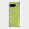 Customized luxury Mint Green leaves Glass Case Cover For Oneplus Nord 4 5G
