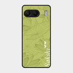 Customized luxury Mint Green leaves Glass Case Cover For Oneplus Nord 4 5G