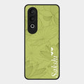 Customized luxury Mint Green leaves Glass Case Cover For Oneplus Nord Ce 4 5G