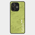 Customized luxury Mint Green leaves Glass Case Cover For Oppo A5 Pro 5G