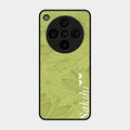 Customized luxury Mint Green leaves Glass Case Cover For Oppo Find X8 Pro 5G