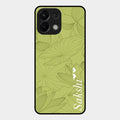 Customized luxury Mint Green leaves Glass Case Cover For Oppo K13 5G