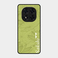 Customized luxury Mint Green leaves Glass Case Cover For Poco X7 5G