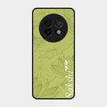 Customized luxury Mint Green leaves Glass Case Cover For Realme 13 Plus 5G