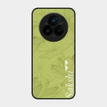 Customized luxury Mint Green leaves Glass Case Cover For Realme 14 Pro 5G