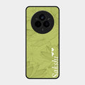 Customized luxury Mint Green leaves Glass Case Cover For Realme 14 Pro Plus 5G