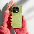 Customized luxury Mint Green leaves Glass Case Cover For Realme 16 Pro Plus 5G