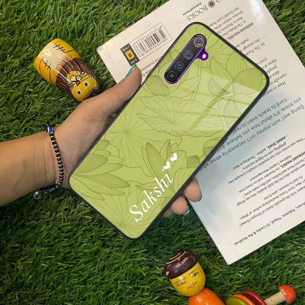 Customized luxury Mint Green leaves Glass Case Cover For Realme/Narzo - ShopOnCliQ