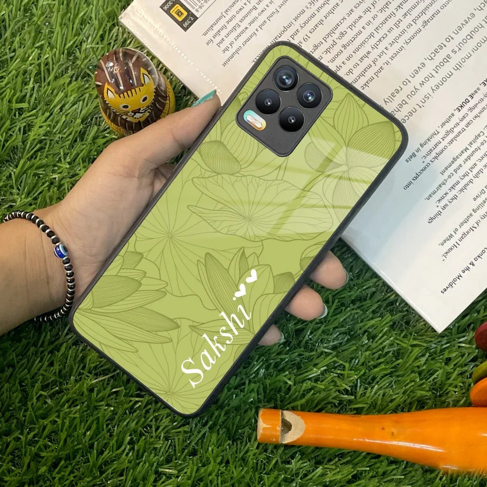 Customized luxury Mint Green leaves Glass Case Cover For Realme/Narzo - ShopOnCliQ