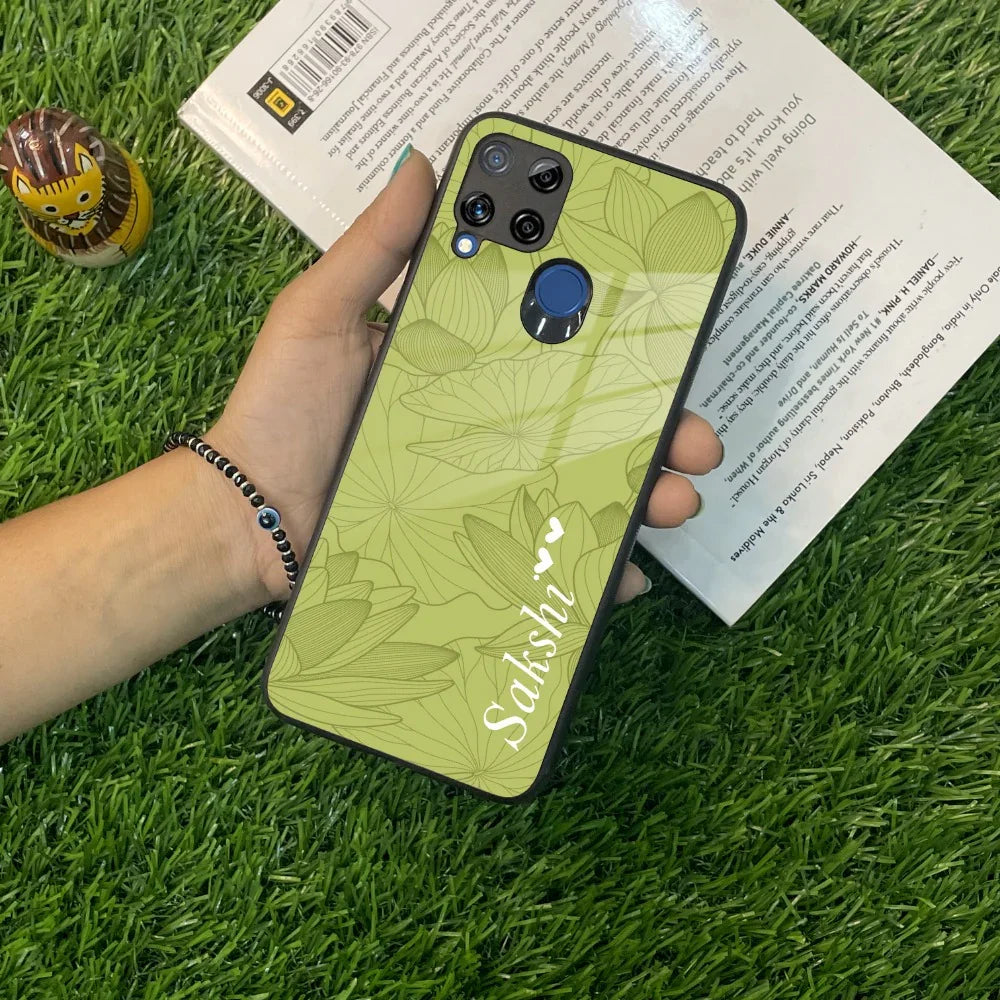Customized luxury Mint Green leaves Glass Case Cover For Realme/Narzo - ShopOnCliQ