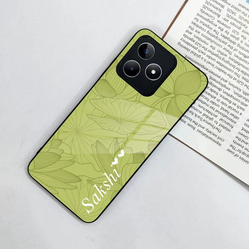 Customized luxury Mint Green leaves Glass Case Cover For Realme/Narzo - ShopOnCliQ