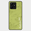 Customized luxury Mint Green leaves Glass Case Cover For Realme C53