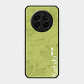 Customized luxury Mint Green leaves Glass Case Cover For Realme Narzo 70 Pro 5G